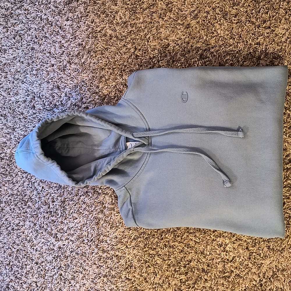 Champion Men's Light Blue Hoodie